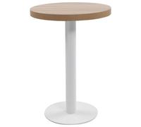 vidaXL Bistro Table Light Brown 60cm MDF Coffee Bar Dinner Dining Desk Stand