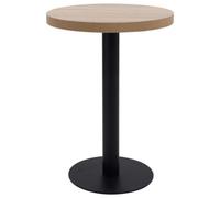 vidaXL Bistro Table Light Brown 60cm MDF Coffee Bar Dinner Dining Desk Stand