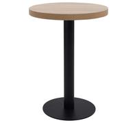 vidaXL Bistro Table Light Brown 60cm MDF Coffee Bar Dinner Dining Desk Stand