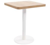 vidaXL Bistro Table Light Brown 60cm MDF Coffee Bar Dinner Dining Desk Stand