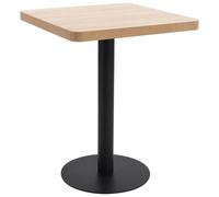 vidaXL Bistro Table Light Brown 60cm MDF Coffee Bar Dinner Dining Desk Stand