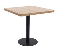 vidaXL Bistro Table Light Brown 80cm MDF Coffee Bar Dinner Dining Desk Stand