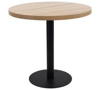 vidaXL Bistro Table Light Brown 80cm MDF Coffee Bar Dinner Dining Desk Stand