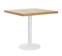vidaXL Bistro Table Light Brown 80cm MDF Coffee Bar Dinner Dining Desk Stand