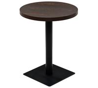 Bistro Table Dark Ash MDF & Steel Round Ø60cm x75cm Cafe Bistro Accent Everyday
