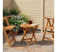 VidaXL Bistro Table Natural Ø45 X 45 Cm Solid Wood