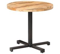vidaXL Bistro Table Round 脴80x75 cm Rough Mango Wood UK