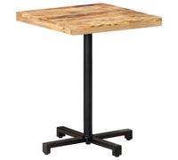 vidaXL Bistro Table Square 60x60x75 cm Rough Mango Wood UK