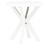vidaXL Bistro Table White 脴70 cm Plastic