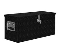 vidaXL Black Aluminium Box - Lightweight and - Storage Case with Key Lock, 80x30x35 cm'