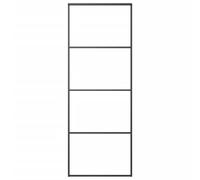 vidaXL Sliding Door Aluminium and ESG Glass 76x205 cm Black, Black
