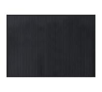 vidaXL Black Bamboo Rug - Modern Rectangular Floor Mat/Area Carpet Runner for Living Room, Study, Bedroom, Hallway - Water-Resistant, Easy Clean, with Anti-slip Backing, 70x100 cm