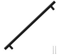 vidaXL Black Cabinet Handles in Stainless Steel with Powder-Coated Finish - 5pcs Versatile Design, Fit for Cabinets, Drawers, Cupboards, and More