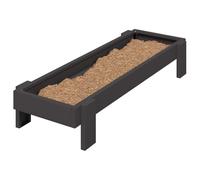 vidaXL Black Chicken Feed Gutter 80 x 28 x 13.5 cm Garden and Patio Rectangular Design Durable Features for Outdoor Spaces Built to Last Every Season