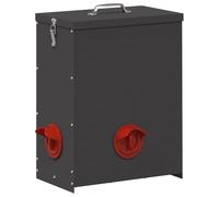 vidaXL Black Chicken Feeder 32.5 x 20.5 x 43 cm, Garden and Patio: Modern and sustainable solutions for outdoor spaces that enhance beauty, comfort and functionality.