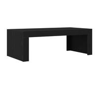 vidaXL black coffee table - modern rectangular oak wood table indoor use - sleek design with matte finish - 102 x 50 cm