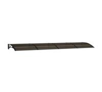 vidaXL Black Door Canopy - Polycarbonate Weather-Resistant Over Door Porch Cover 400x100 cm