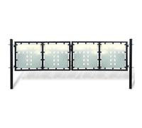 vidaXL Black Double Door Fence Gate 300 x 150 cm UK HOT