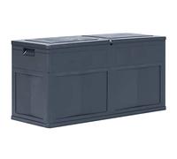 vidaXL Garden Storage Box 320L Black Outdoor Cabinet Chest Organiser Unit