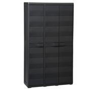 Vidaxl Garden Storage Cabinet With 4 Shelves Black