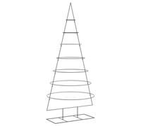 Metal Christmas Tree for Decoration Black 210 cm