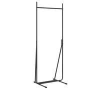 vidaXL Black Metal Medium Portable Rectangular Clothes Rack