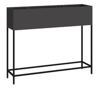 vidaXL Black Metal Rectangular Planter - Indoor/Outdoor Use - UV Durable Large Flower Pot