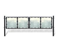 vidaXL Black Single Door Fence Gate 300x100 cm