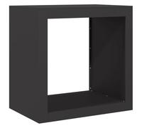 vidaXL - Black Steel Firewood Rack - 60 x 40 x 60 cm - Fireplace Log Store Holder