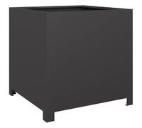 vidaXL Garden Planter Plant Pot Flower Pot Outdoor Planter Box Black Steel