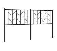 vidaXL Black Steel Metal Headboard for Bedroom Furniture - Sturdy and Stable - Easy to Assemble - Ideal for 160cm Mattress - 166 x 3 x 90 cm