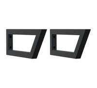 vidaXL Black Steel Trapezium Shelf Brackets - Washbasin Support - Space-Saving DIY Storage Solution - 15x40 cm