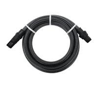 vidaXL Black Suction Hose Garden Pipe with PVC Connectors - 4m Length, 1" Diameter for Water Pumps, Waterworks Management