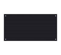 vidaXL Kitchen Backsplash Tempered Glass Wall Guard - Black 100x50 cm - Heat & Scratch-Resistant