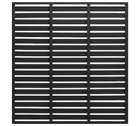 vidaXL Black Wood-Plastic Composite Fence Panel- Versatile Use for Outdoor Fencing, Shading, Screen Blinds and Partitioning- Weather Resistant, Low Maintenance - Size: 180x180 cm