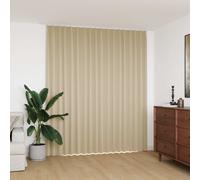 vidaXL Blackout Curtain with Hooks Beige 290x245 cm UK HOT