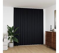 vidaXL Blackout Curtain with Hooks Black 290x245 cm UK NEW