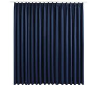 vidaXL Blackout Curtain with Hooks Super Soft Insulated Machine Washable Blind Window Drapery Covering Shade Bedroom Living Room Blue