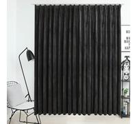 vidaXL Blackout Curtain with Hooks Velvet Anthracite 290x245 cm UK NEW
