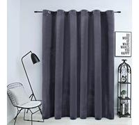 vidaXL Blackout Curtain with Metal Rings Velvet Anthracite 290x245 cm UK NEW