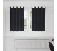 vidaXL Blackout Curtains 2 pcs Black 140 x 140 cm Velvet