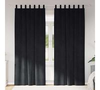 vidaXL Blackout Curtains 2 pcs Black 140 x 245 cm Velvet
