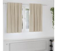 vidaXL Blackout Curtains 2 pcs Cream 140 x 140 cm Velvet