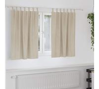 vidaXL Blackout Curtains 2 pcs Cream 140 x 140 cm Velvet