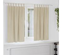 Velvet Cream Curtains 140x175 cm - Elegant Blackout Drapes for Home Decor