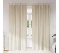 vidaXL Blackout Curtains 2 pcs Cream 140 x 260 cm Velvet