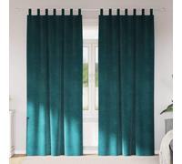 vidaXL Blackout Curtains 2 pcs Dark Green 140 x 245 cm Velvet