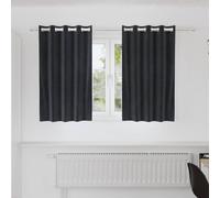 vidaXL Blackout Curtains 2 pcs Dark Grey 140 x 140 cm Velvet