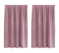 vidaXL Blackout Curtains 2 pcs Dark Pink 140 x 140 cm Velvet, Elegant Blackout Curtains, Stylish Velvet, Room Darkening For Bedroom, Living, and Home Decor