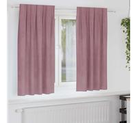 vidaXL Blackout Curtains 2 pcs Dark Pink 140 x 175 cm Velvet